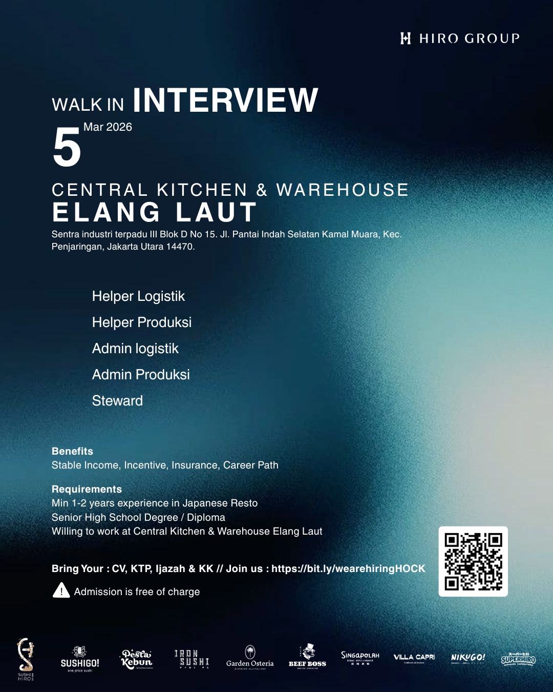 Walk In Interview Central Kitchen Warehouse